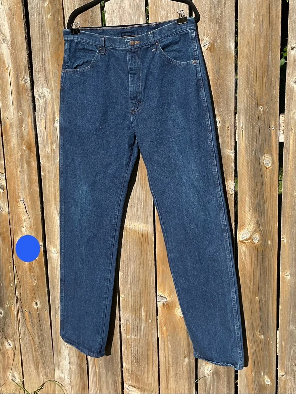 Rustler Vintage Dark Wash Straight Leg Jeans Men’s 36x34 Made in Mexico